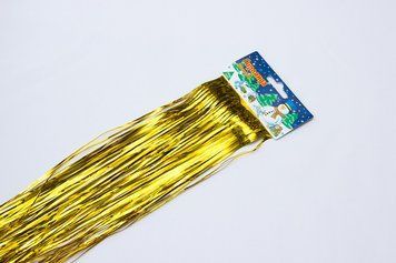 Дощик на ялинку, золотистий, 1,5 м, ширина 24 см, ПВХ (gd-240/1,5-2) gd-240/1,5-2 фото