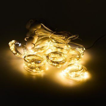 Светодиодная гирлянда-занавес, размер 3&times;3 м, 300 LED, теплый и холодный белый свет, мерцание, для помещения (721398) 721398 фото