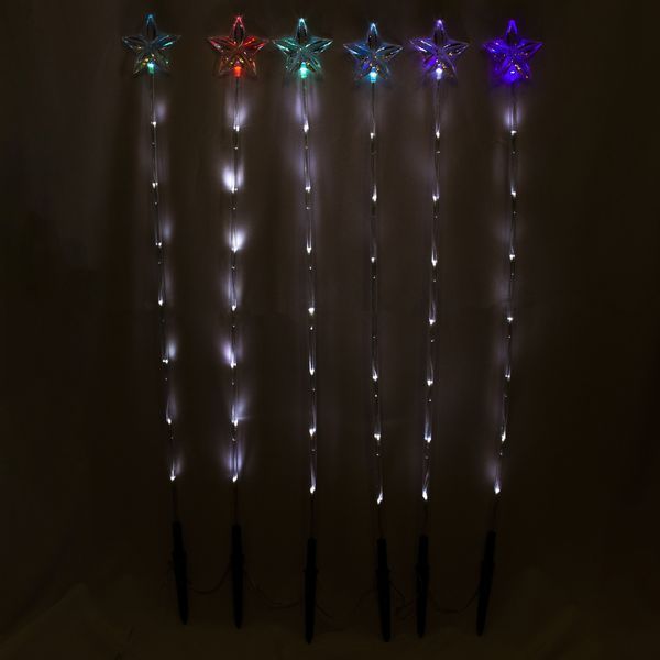 Світлодіодна декорація гілки, розмір 90 см, 48 LED, різнокольорове мерехтіння, колір прозорий, акрил, пластик, живлення мережа, IP44 (041244) 041244 фото