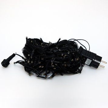 Светодиодная гирлянда-бахрома, 234 LED, теплый белый свет, мерцание, для улицы (721435) 721435 фото