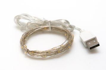 Светодиодная гирлянда линейная, длина 5 м, 50 LED, теплый белый свет, 8 режимов, питание USB, IP20 (721305) 721305 фото