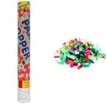 Хлопавка "PARTY POPPERS" 40 см, пневматична, різнокольорові смужки з паперу (400324-2) 400324-2 фото