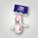 Елочная игрушка розовый медведь, 9 см, текстиль (000159-6) 000159-6 фото 2