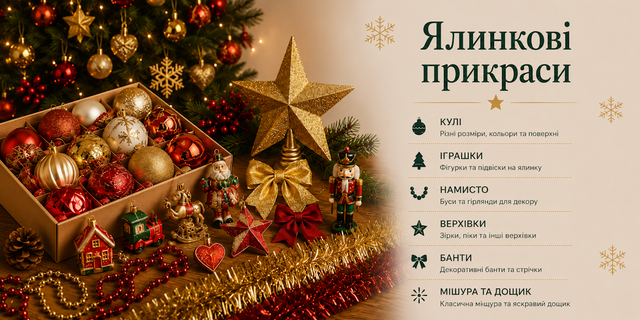 Прикраси на ялинку