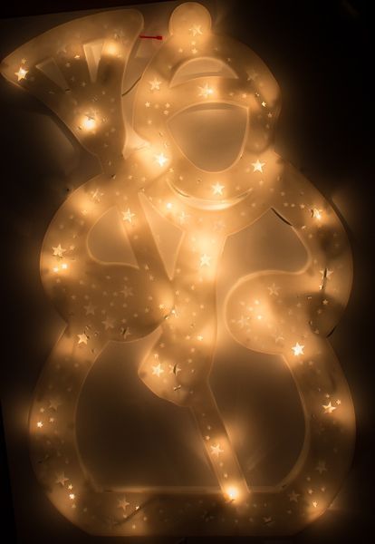 Світлодіодна декорація сніговик, розмір 41,5&times;25,5 см, 35 LED, жовте світло, колір жовтий, пластик, живлення мережа, IP20 (051656) 051656 фото