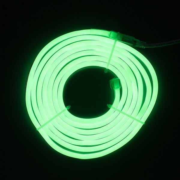 Неонова гнучка трубка, розмір 3 м, 2835 LED, тепле біле світло, колір зелений, білий, живлення батарейки, мережа, IP20 (950040) 950040 фото