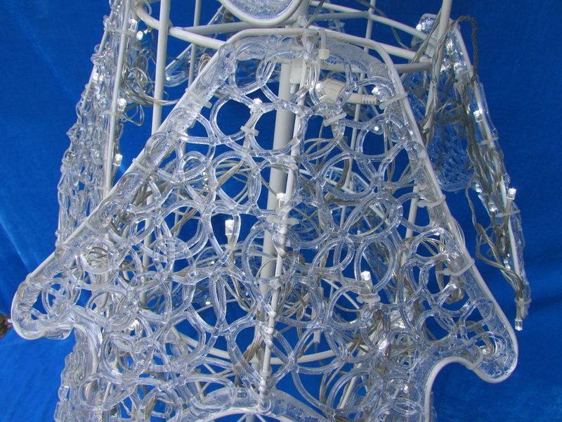 Светодиодная декорация елка, размер 150 см, 280 LED, холодный белый свет, цвет белый, пластик, металл, питание сеть, IP20 (051496) 051496 фото