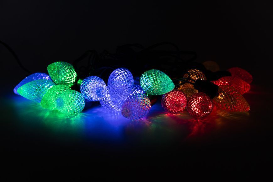 Світлодіодна гірлянда з насадками, 20 LED, різнокольорове світло, 8 режимів, живлення мережа, IP20 (650910) 650910 фото