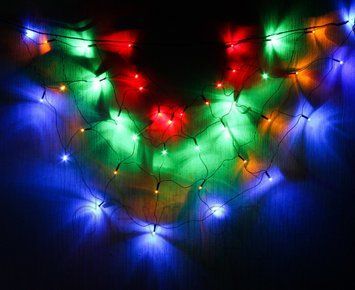 Світлодіодна гірлянда-сітка, 120 LED, різнокольорове світло, 8 режимів, живлення мережа, IP20 (651276) 651276 фото