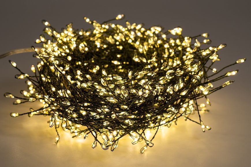 Світлодіодна гірлянда-нитка, довжина 10 м, 900 LED, тепле біле світло, 1 режимів, живлення мережа, IP44 (721190) 721190 фото