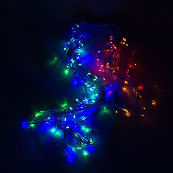 Світлодіодна гірлянда-бахрома, довжина 5 м, 163 LED, RGB світло, 8 режимів, живлення мережа, IP44 (950149) 950149 фото