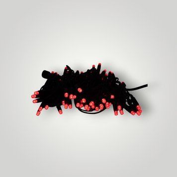 Светодиодная гирлянда линейная, длина 8 м, 80 LED, красный свет, 8 режимов, питание сеть, IP44 (040612) 040612 фото