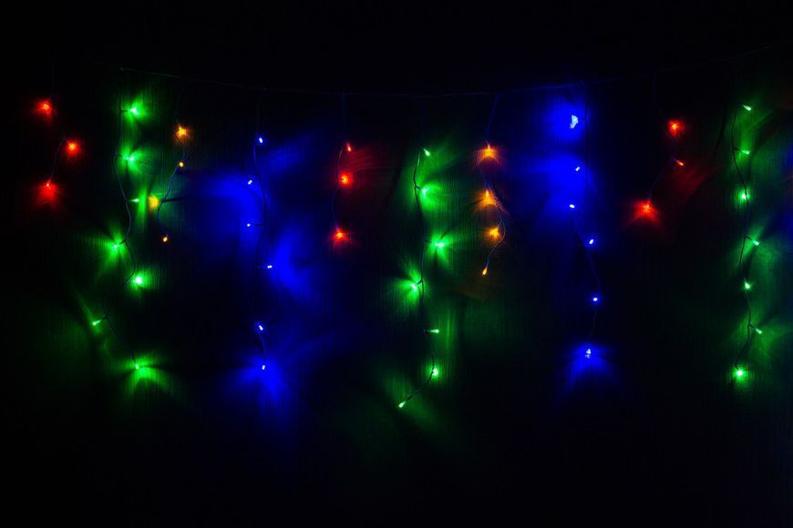 Светодиодная гирлянда-бахрома, 200 LED, RGB свет, 8 режимов, питание сеть, IP44 (950163) 950163 фото