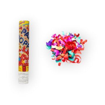 Хлопавка &laquo;PARTY POPPERS&raquo; 60 см, пневматична, різнокольорові смужки з паперу (400331-1) 400331-1 фото