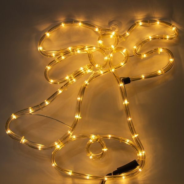 Світлодіодна декорація дзвіночок, розмір 39&times;33 см, 7 LED, тепле біле світло, колір білий, пластик, дюралайт, живлення мережа, IP44 (051786) 051786 фото