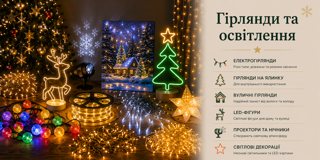 Гірлянди та освітлення