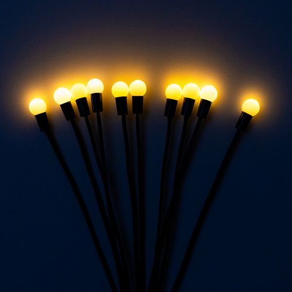 Світлодіодний світильник, 10 LED, тепле біле світло, колір білий, живлення сонячна батарея, батарейки, мережа, IP20 (721244) 721244 фото