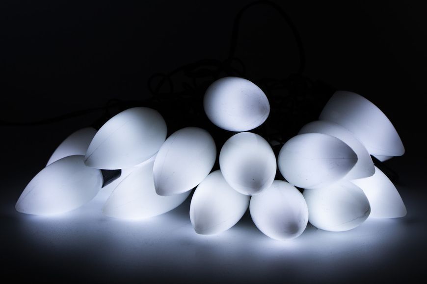 Светодиодная гирлянда с насадками, 20 LED, холодный белый свет, 8 режимов, питание сеть, IP20 (650934) 650934 фото